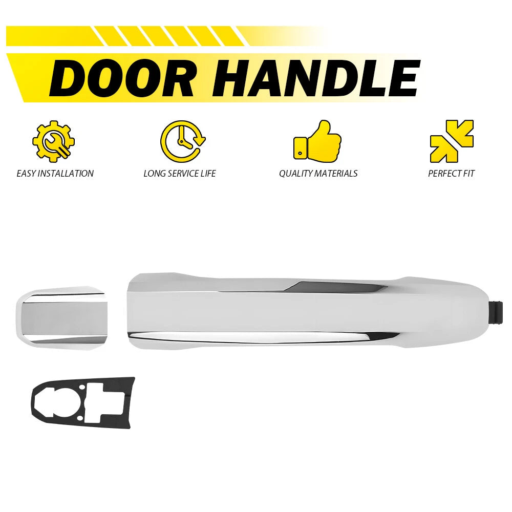 Exterior Door Handle for Chevrolet Silverado 1500 (2014–2022) Chrome Rear LH/RH