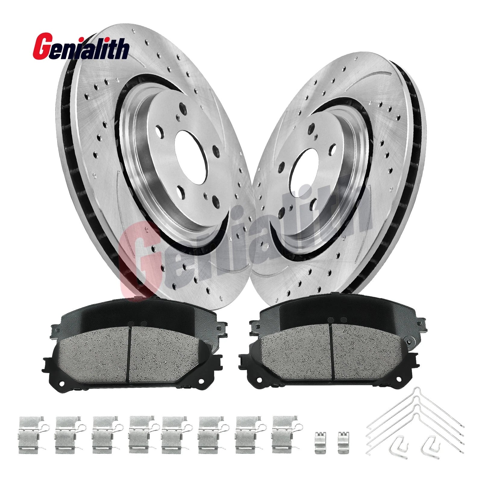 Front Disc Rotors & Brake Pads for Toyota Highlander Sienna Lexus NX300 RX350 (2014–2023)