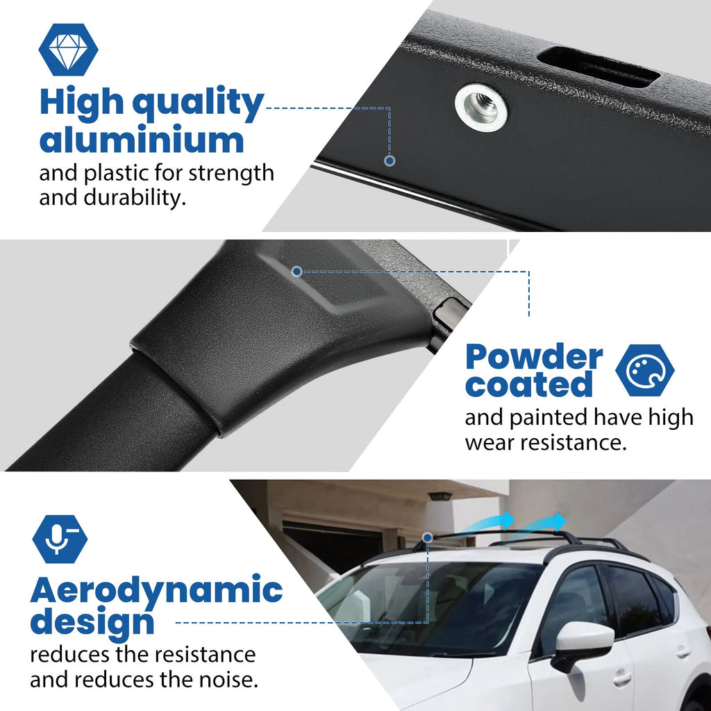 Set of 2 Roof Top Rack Cross Bars for Mazda CX-5 (2017–2025)