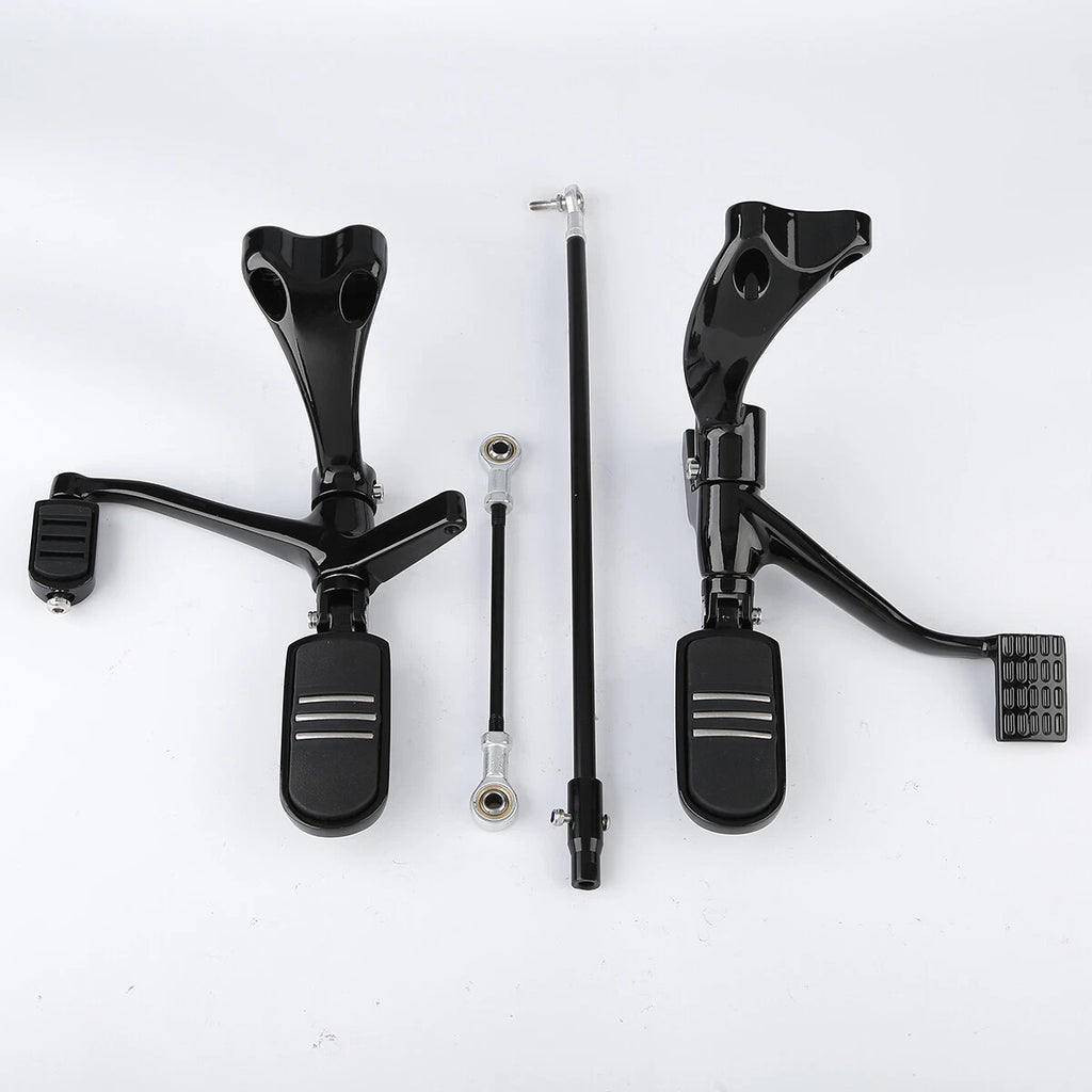 Black Forward Control Lever with Footpeg Bracket for Harley Sportster XL (2014–2022)