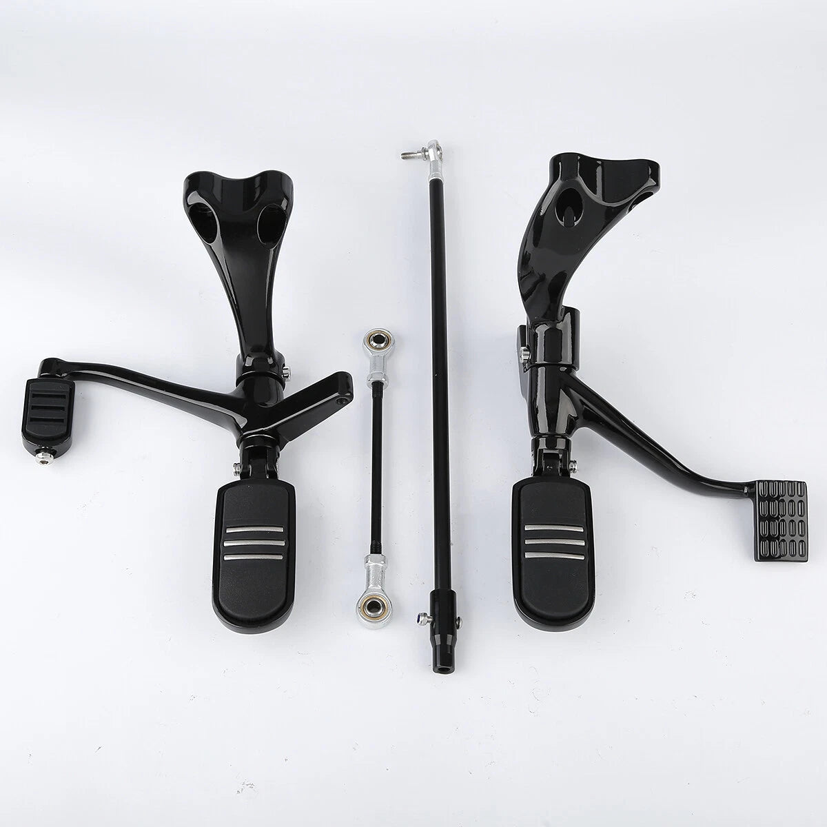 Black Forward Control Lever with Footpeg Bracket for Harley Sportster XL (2014–2022)