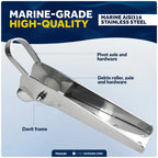 316 Stainless Steel Fixed Anchor Bow Roller for Boats (14-5/8-Inch)