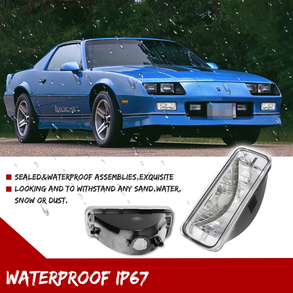 Turn Signal Light Set for Chevy Camaro Z28 (1985–1992) Plastic Lens