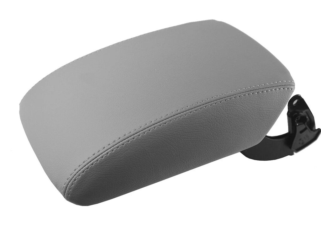 Leather Console Lid Pull Over Armrest Cover for Audi Q5 (2009–2017) Gray