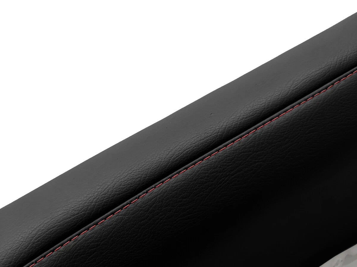 Door Panel Cover for Toyota 4Runner (2010–2020) PVC Leather Red Stitch