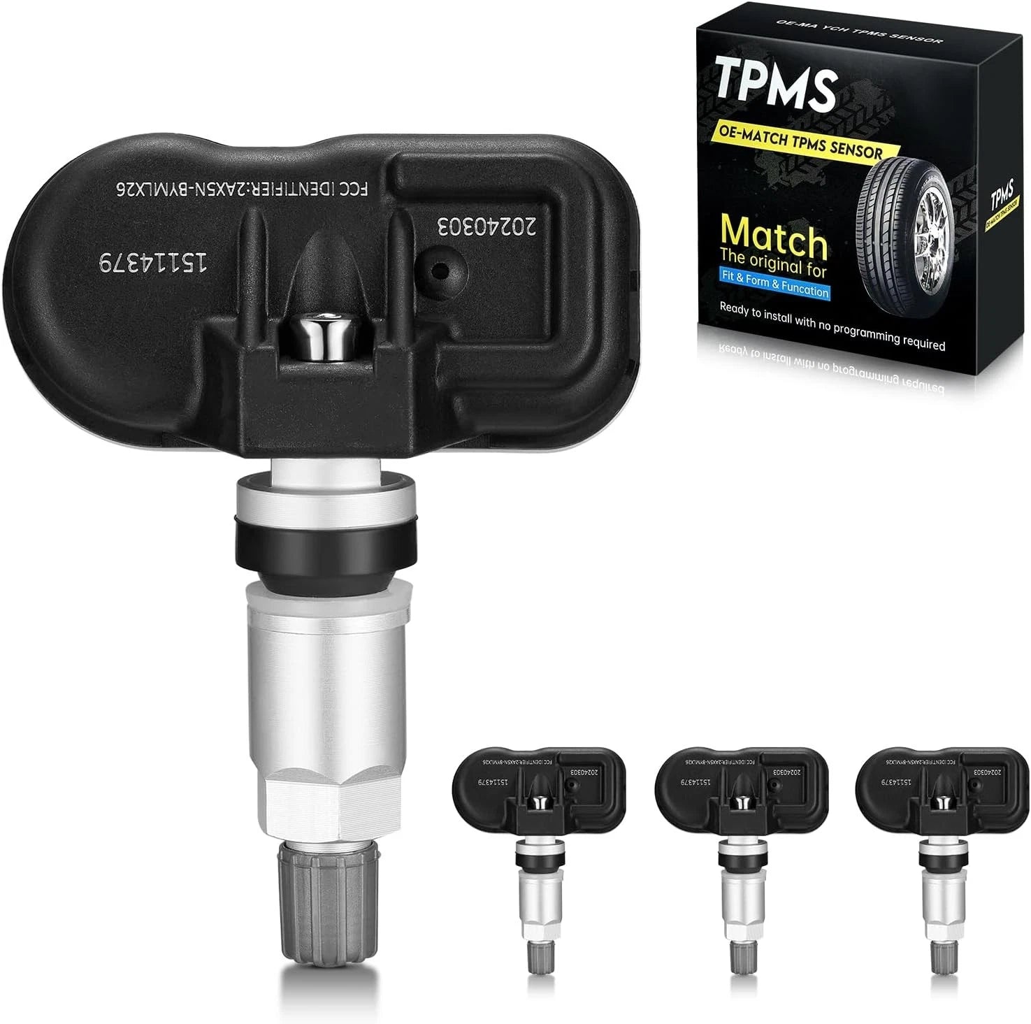 4Pcs TPMS Sensor for 2005-2006 Chevy Silverado 3500 Suburban 1500 2500