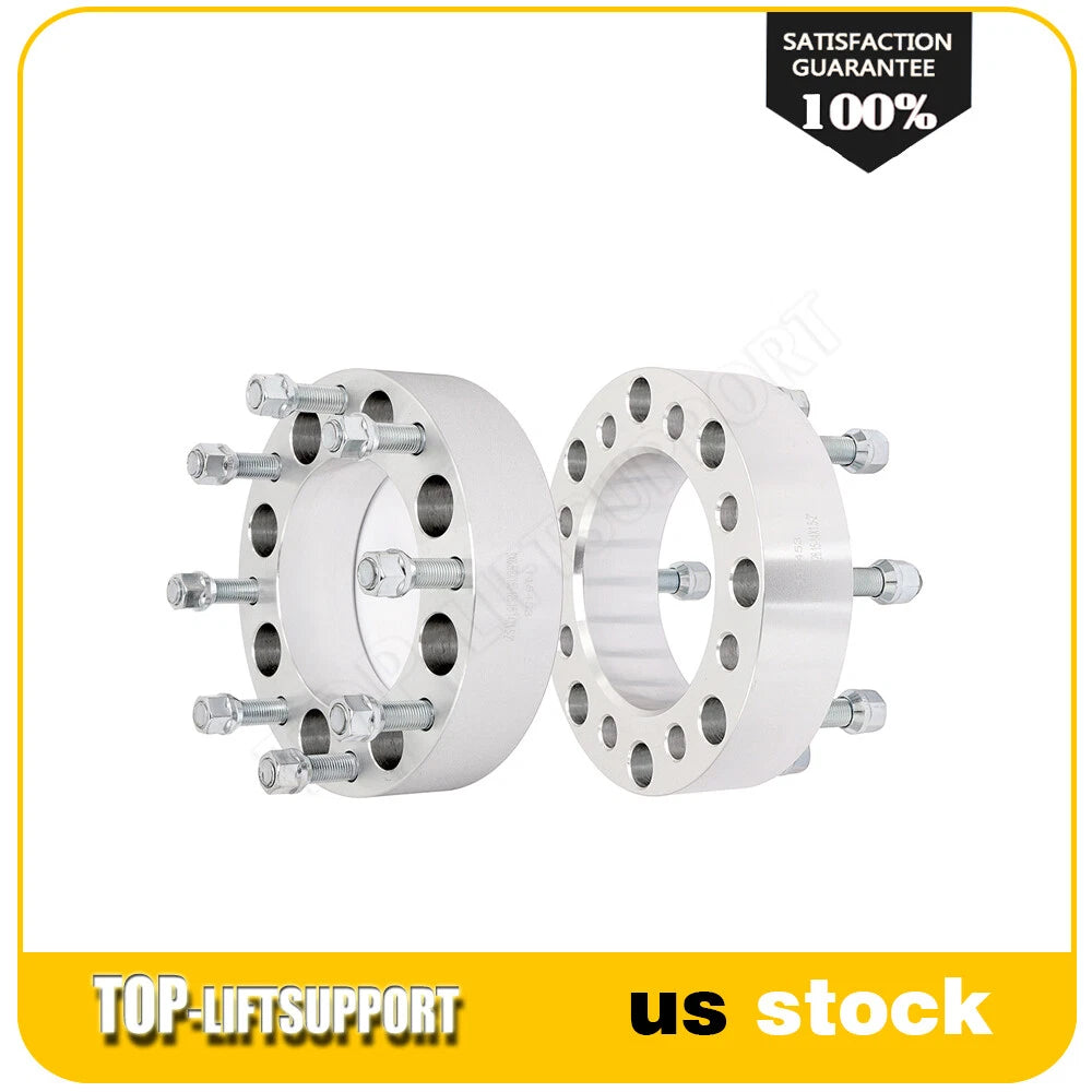2X 2 Inch Wheel Adapters for GMC Sierra 2500 HD (8x165.1 to 8x180)