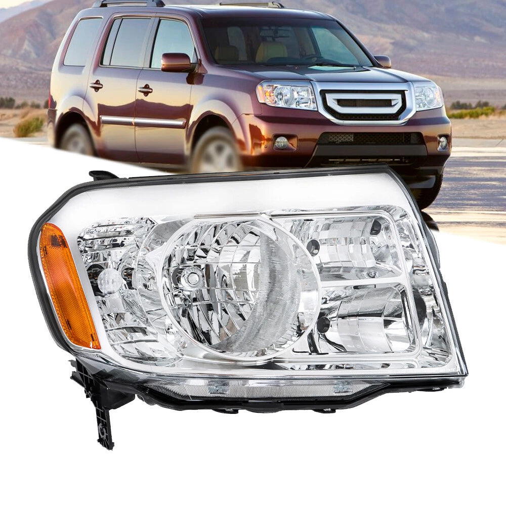 Headlight Assembly for Honda Pilot (2009–2011) Halogen Passenger Side