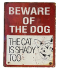 Beware of Dog Novelty Tin Sign for Animal/Pet Lovers