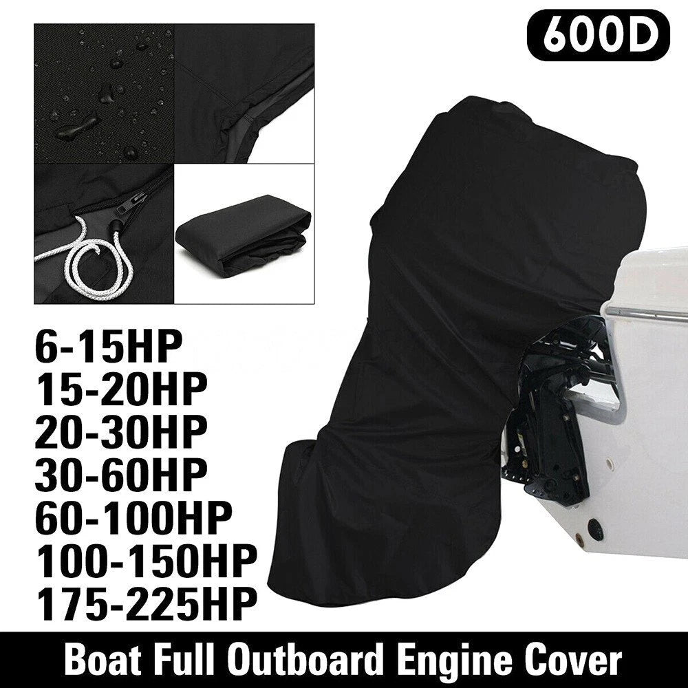 Outboard Motor Engine Cover for Boat (600D Oxford, Waterproof)