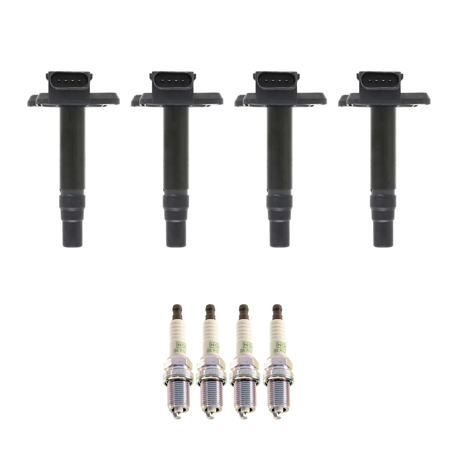 Set of 4 NGK Ignition Coils & Platinum Spark Plugs for A4 Quattro Passat (1996–2005)