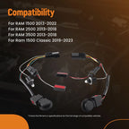 2pcs Tail Light Wiring Harness for Ram 1500/2500/3500 (2013–2022) 55277414AA
