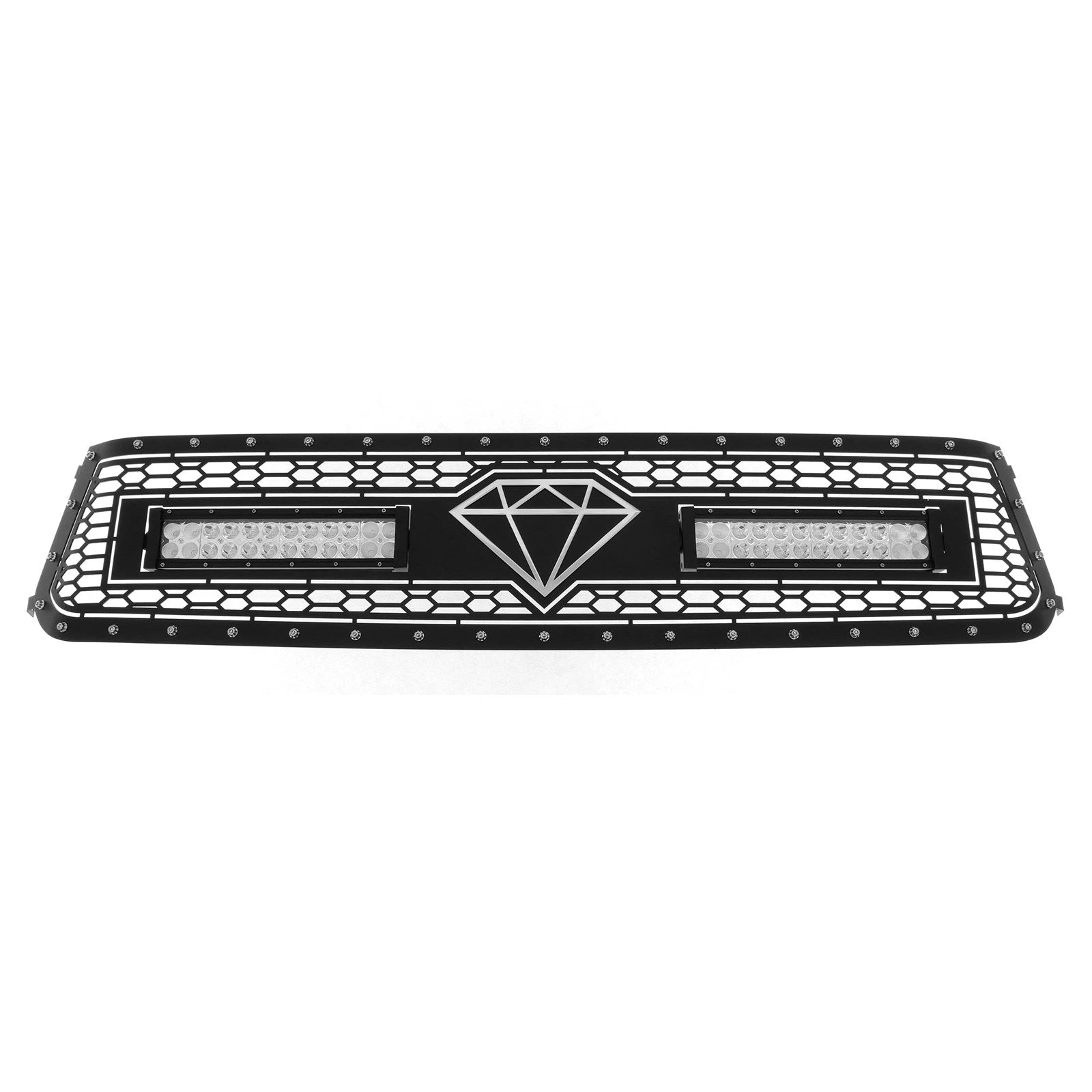Upper Black Mesh Grille Insert with LED for Toyota Tundra (2014-2017)