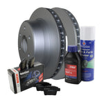 Rear Brake Kit 330mm Disc Rotors & Bosch Ceramic Pads for Cadillac Chevrolet GMC