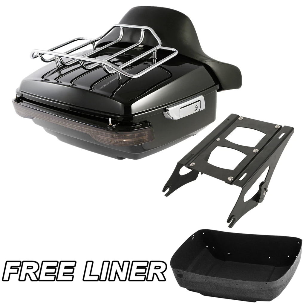 King Trunk Pad with LED Tail Light for Harley Street Glide (2014–2025)
