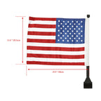 Saddlebag Trunk Mount American Flagpole for Harley Touring (1993–2022)