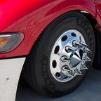 Chrome Spike Lug Nut Covers 33mm Thread-On for Universal Fit (60-Pack)