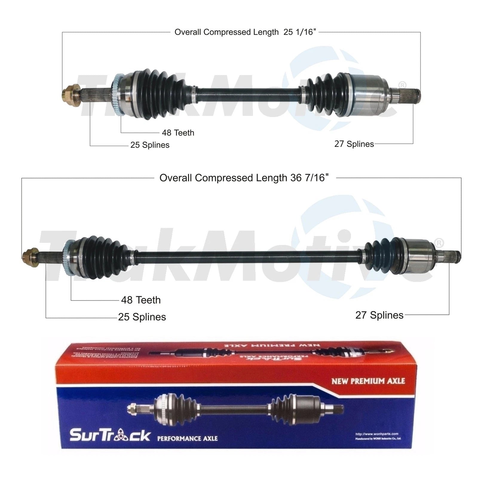 Set of 2 Front CV Axle Shafts for Kia Rio 1.6 L4 (2012–2017)