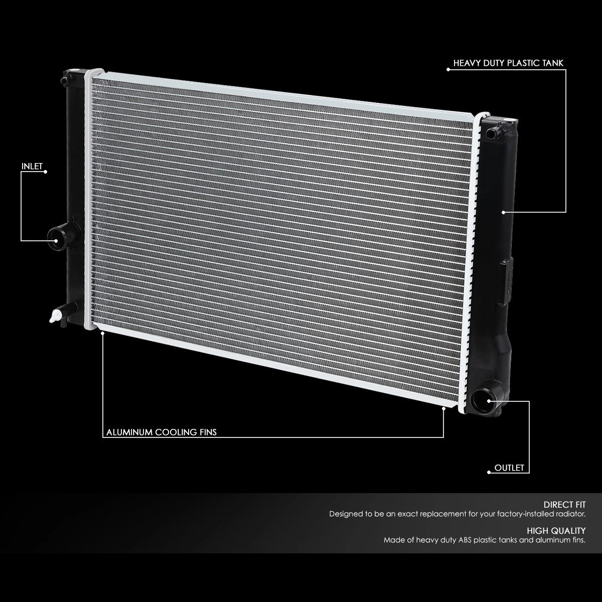 Aluminum Cooling Radiator for Toyota Prius V/Lexus CT200H (2010–2016) 13119