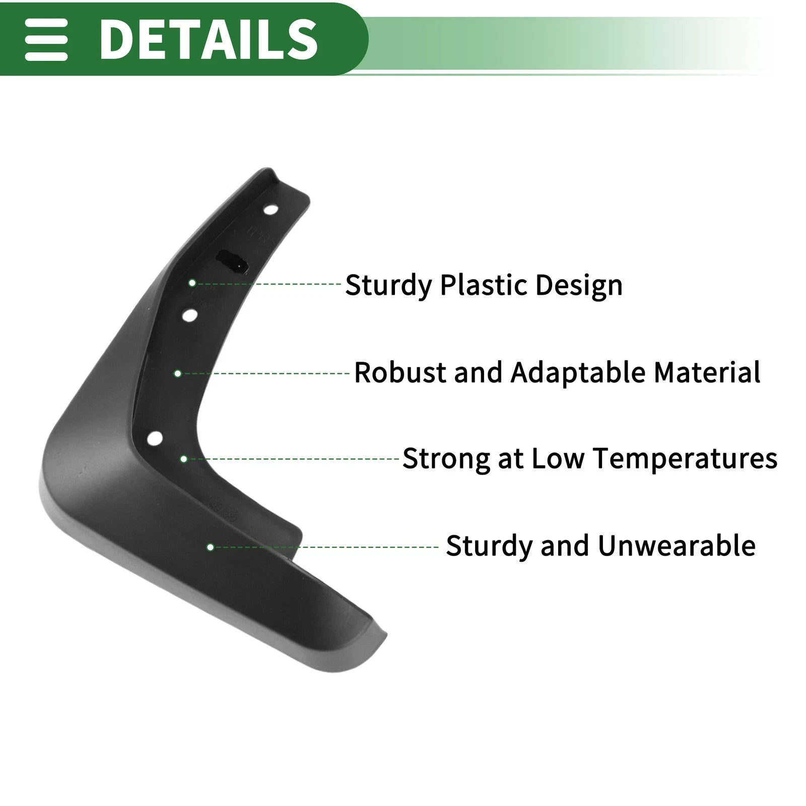 Set of 4 Mud Flaps Splash Guards for Lexus ES (2007–2011)