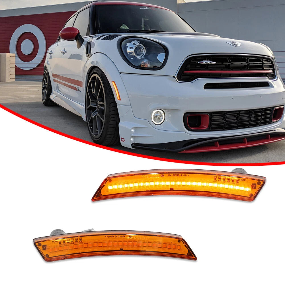 2X Front Side Marker Amber LED Light for MINI Cooper (2007–2019)
