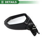 Left Side Door Mirror for Toyota Corolla (Manual Folding, Gloss Black)