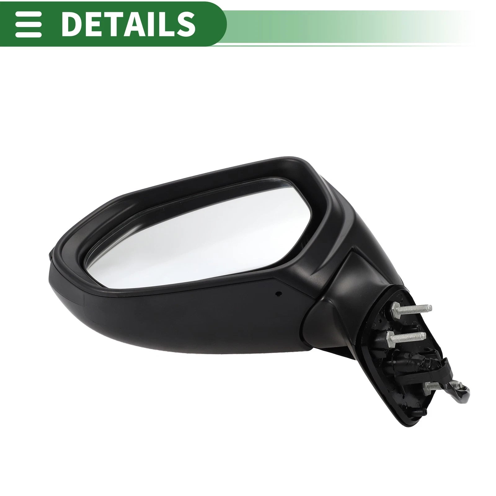 Left Side Door Mirror for Toyota Corolla (Manual Folding, Gloss Black)