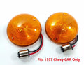 Amber LED Turn Signal Parking Lamp Lens Pair for 1957 Chevy (1957–1957)