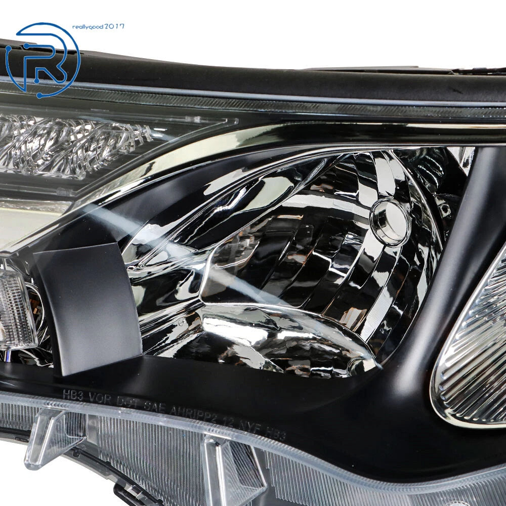 Set of 2 Halogen Headlights for Toyota RAV4 (2013-2015) Black