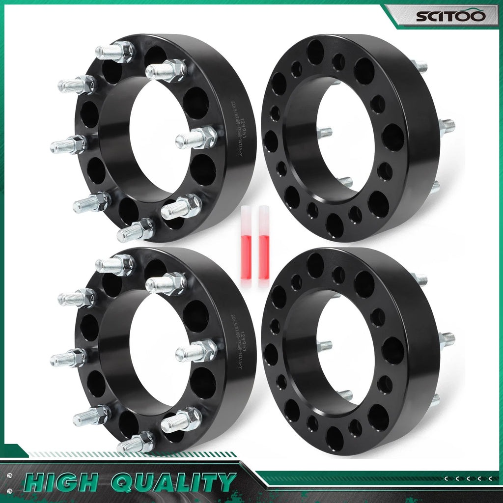 Set of 4 Wheel Adapters 8x6.5" to 8x180 M14x1.5 for GMC Savana 2500 3500 (1996–2024)