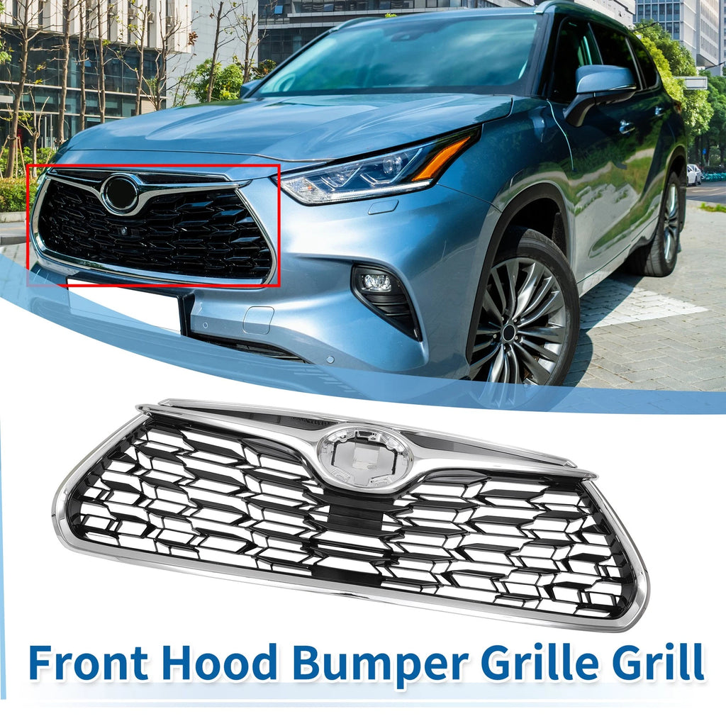 Front Hood Bumper Grille Grill for Toyota Highlander (2020–2022) No.531010E370