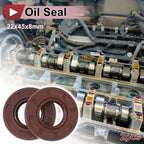 2X Oil Seal Rotary Shaft Seal for Various Models (22x45x8mm) FKM Rubber