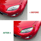 2X Front Headlight Eyelid Trim for Mazda MX-5 NC Miata (2009–2015)