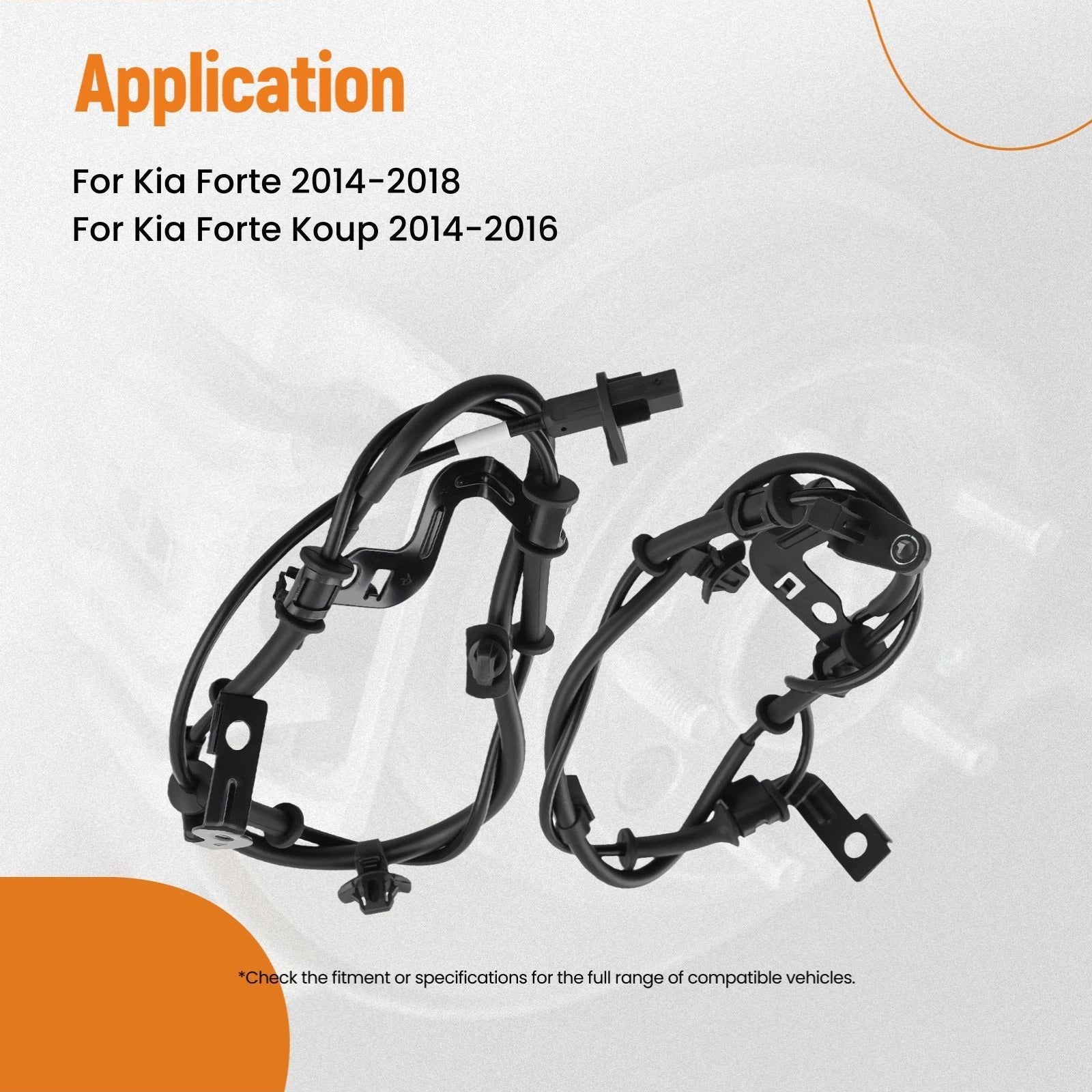 2Pcs Front ABS Wheel Speed Sensor for Kia Forte (2014-2018)
