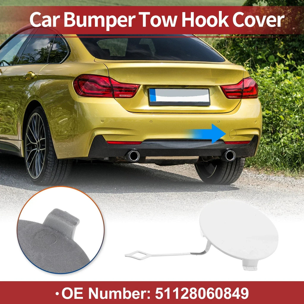 Rear Bumper Tow Hook Cover for BMW 428i (2014-2016) White