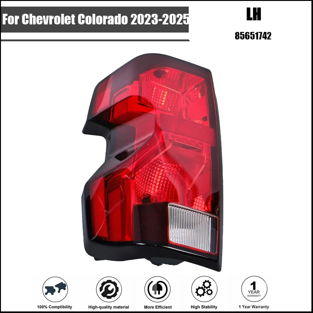 Left Side Tail Light Assembly for Chevrolet Colorado (2023â2025) Halogen Black Red