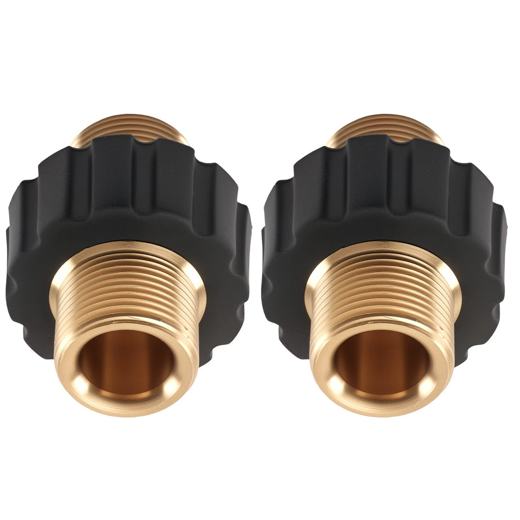 Brass Pressure Washer Fitting for M22 14mm Male Thread Hose Adapter (2PCS)