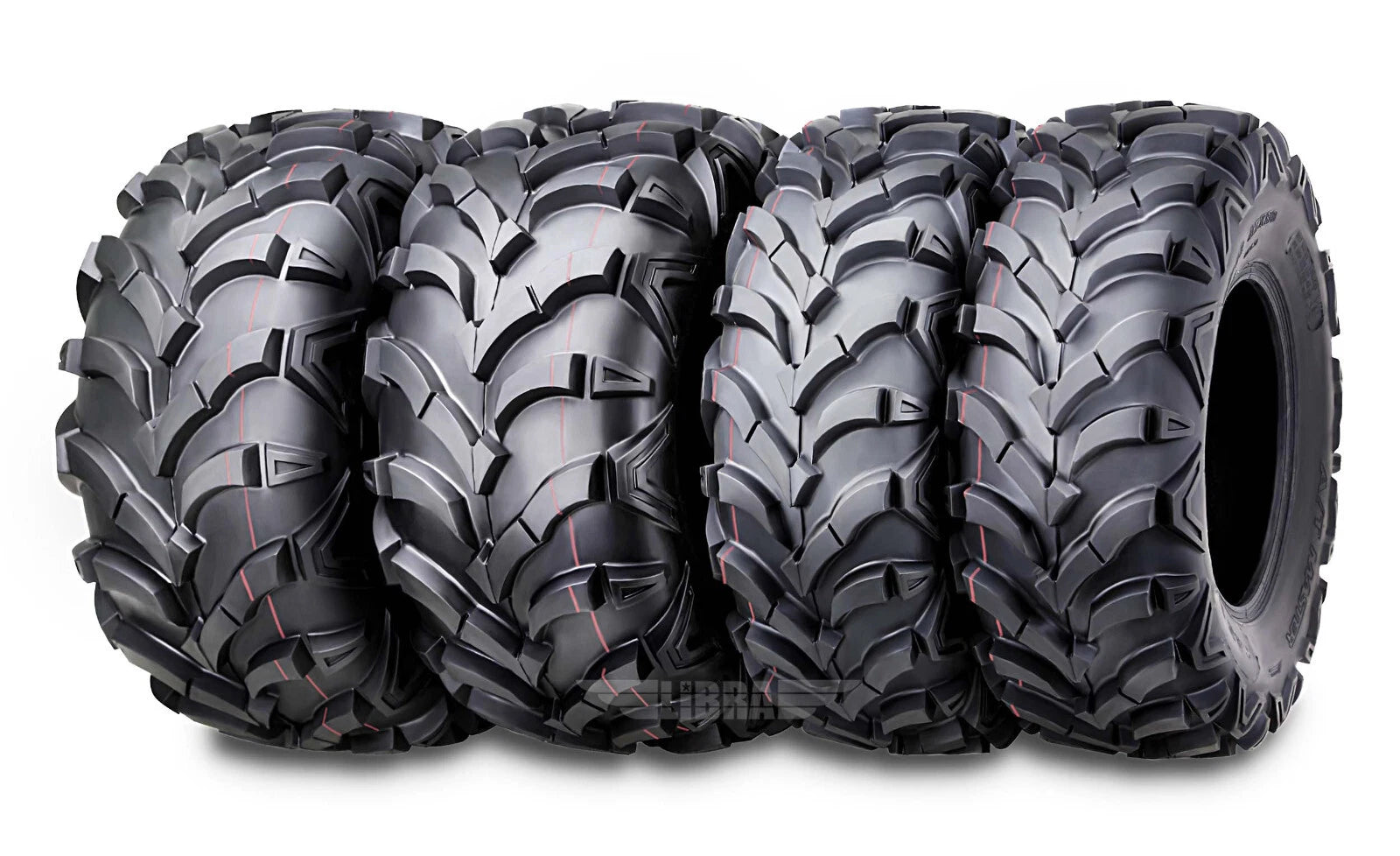 Set of 4 WANDA ATV UTV Tires 25x8-12 Front 25x12-10 Rear 6PR P341 Mud