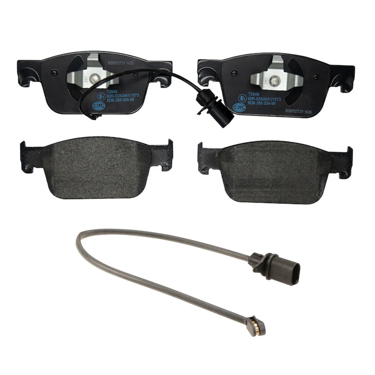 Hella Front Low-Met Disc Brake Pad Set w/Sensor for Audi A4 A4 Quattro (2017–2022)