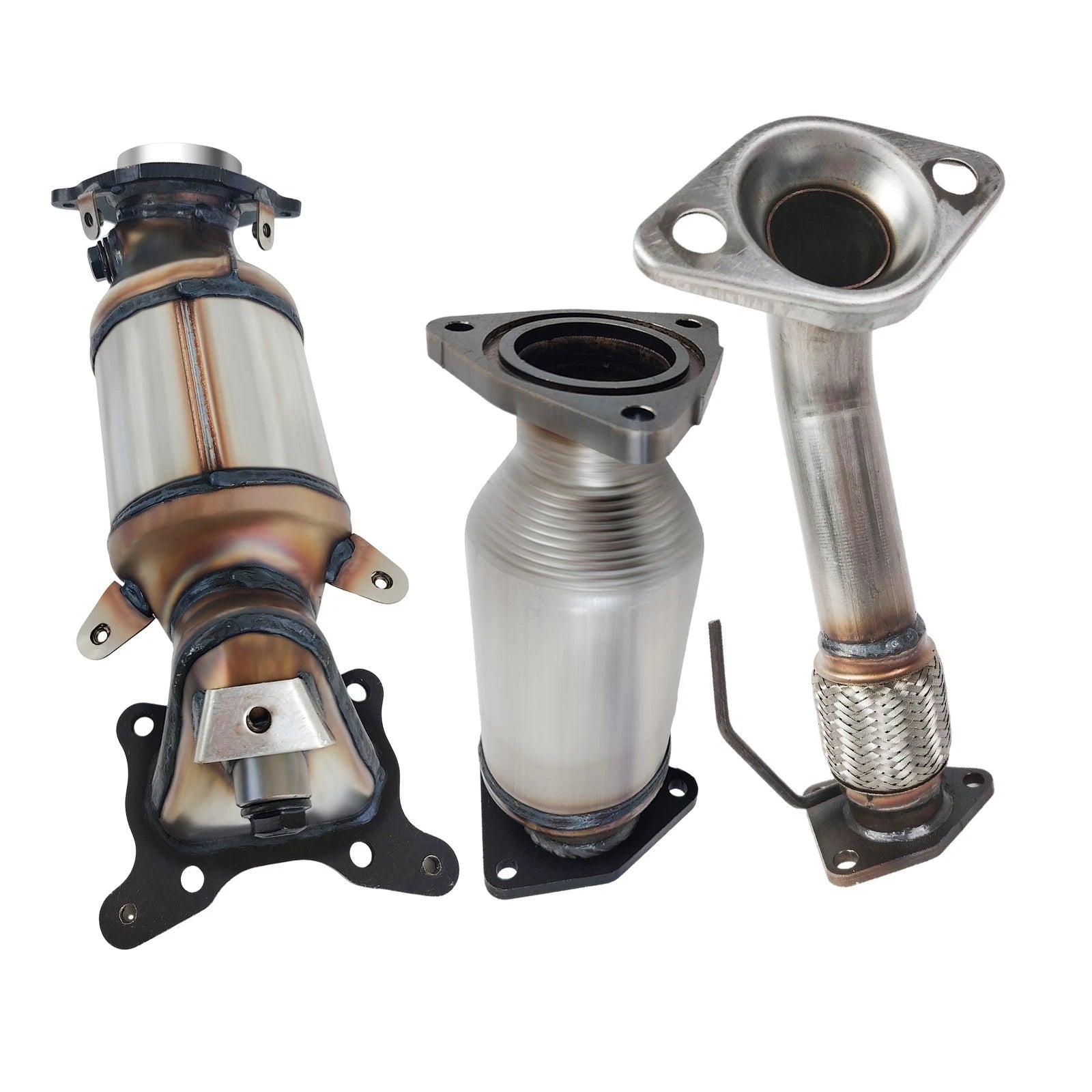 3X Catalytic Converter and Flex Pipe for Honda Accord 2.4L (2008–2012)