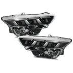 Full LED Headlight Pair for Ford Mustang (2024–2026) Black w/Bulb DRL