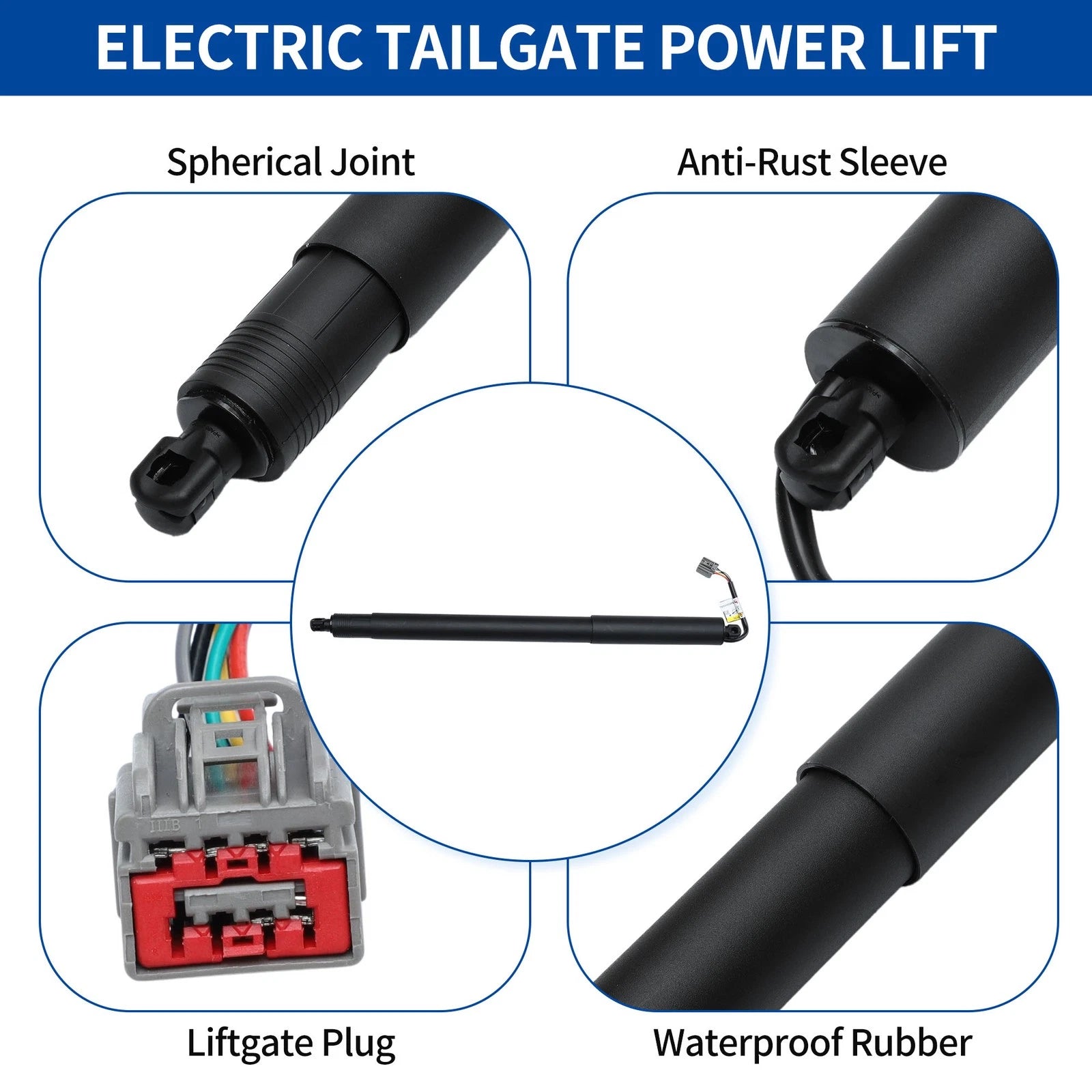 Set of 2 Rear Tailgate Power Lift Supports for Ford Edge, Lincoln MKX (2011–2015)