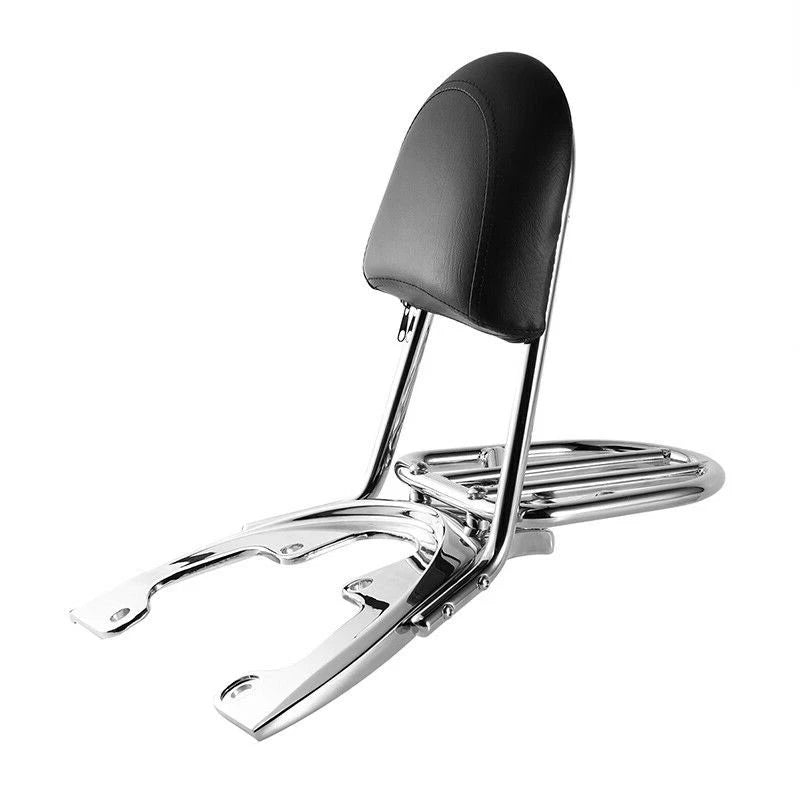 Sissy Bar Backrest Baseplate for Harley V-Rod VRSCAW (2007–2011) Black/Chrome