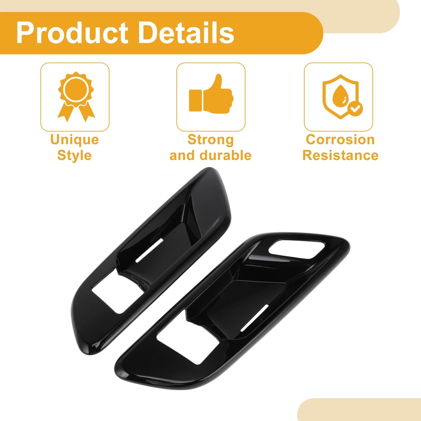 Interior Door Handle Bowl Cover Trim for Toyota Crown (2023–2024) Black
