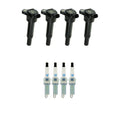 Set of 4 NGK Ignition Coils & Iridium Spark Plugs for Elantra Forte Soul Tucson (L4)