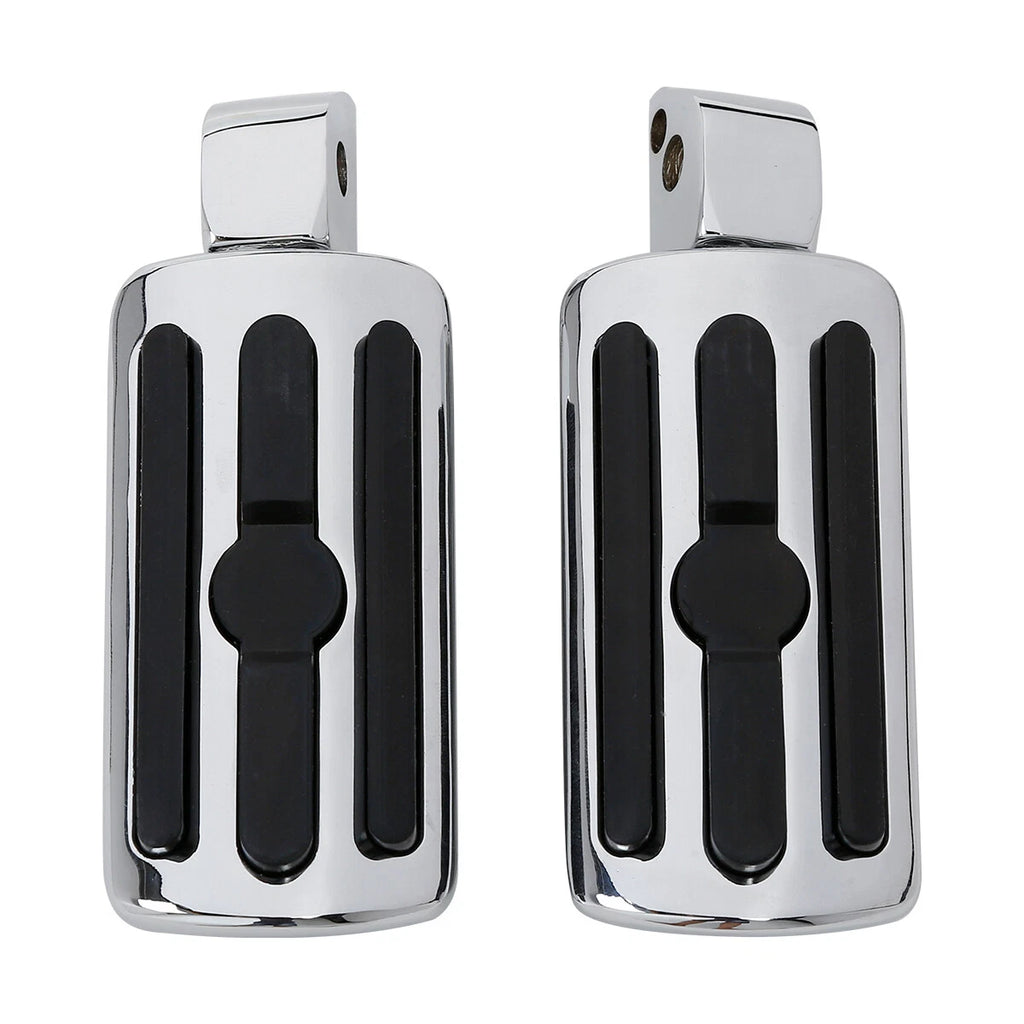 Pair Chrome Rear Foot Pegs for Harley Softail Slim Fat Boy (2018–2023)