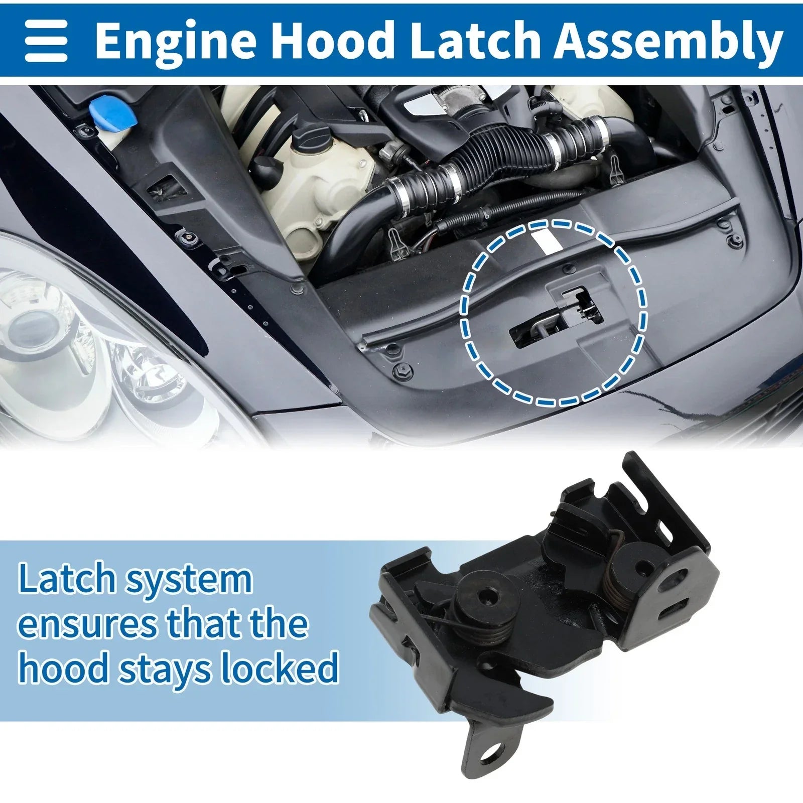 Hood Latch Assembly for Mercedes-Benz C250 (2012-2015) 1 x Pcs