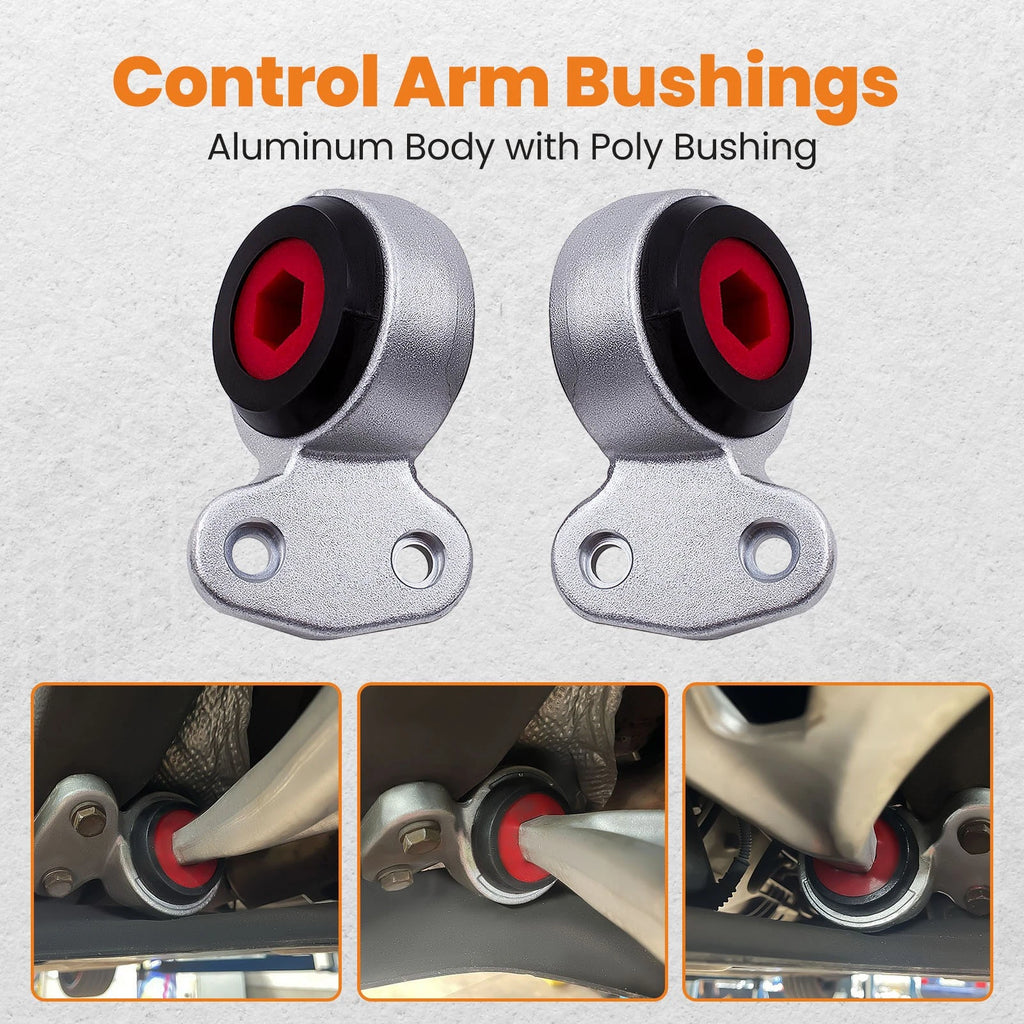2Pcs Aluminum Front Lower Control Arm Bushings for BMW E46 (1998-2006)