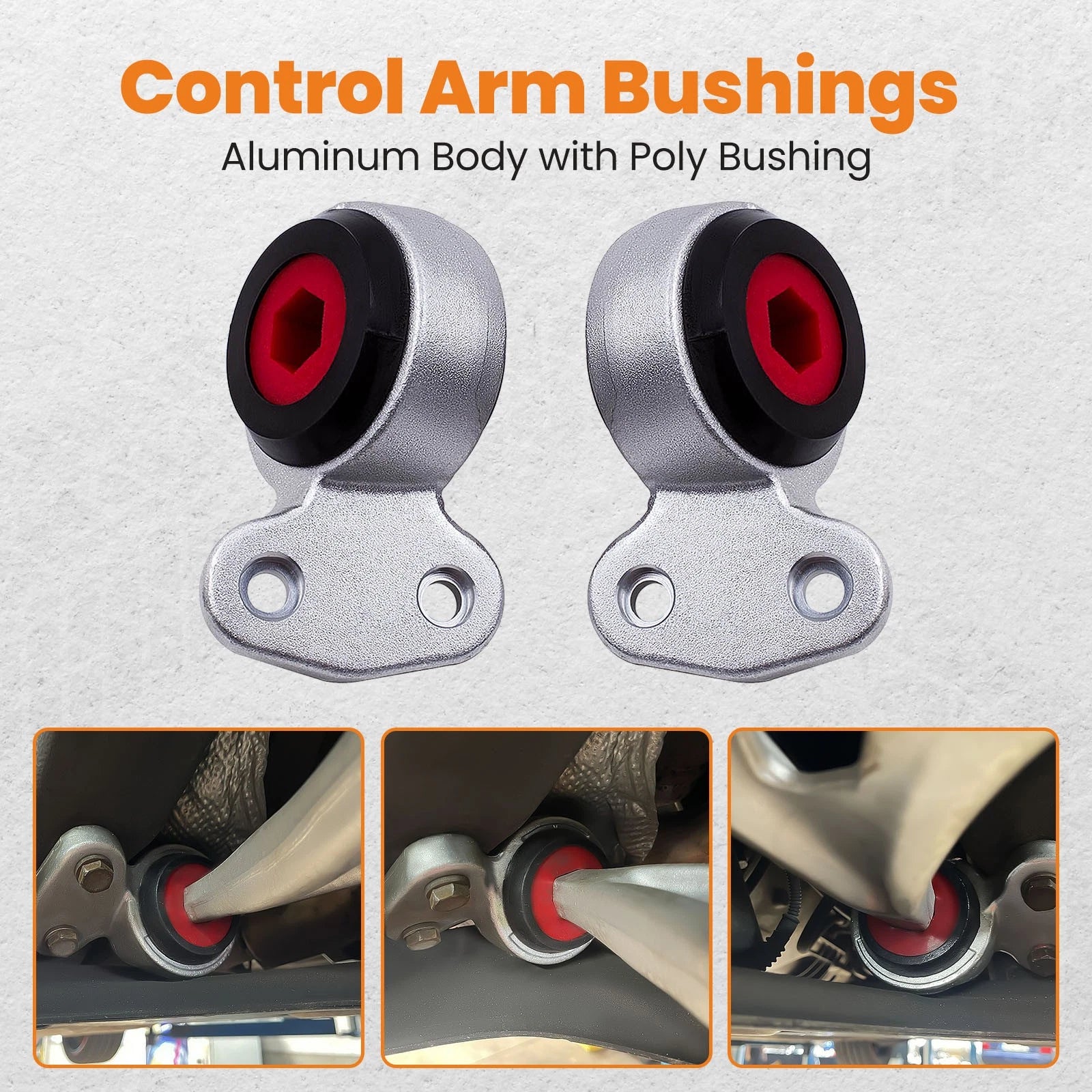 2Pcs Aluminum Front Lower Control Arm Bushings for BMW E46 (1998-2006)