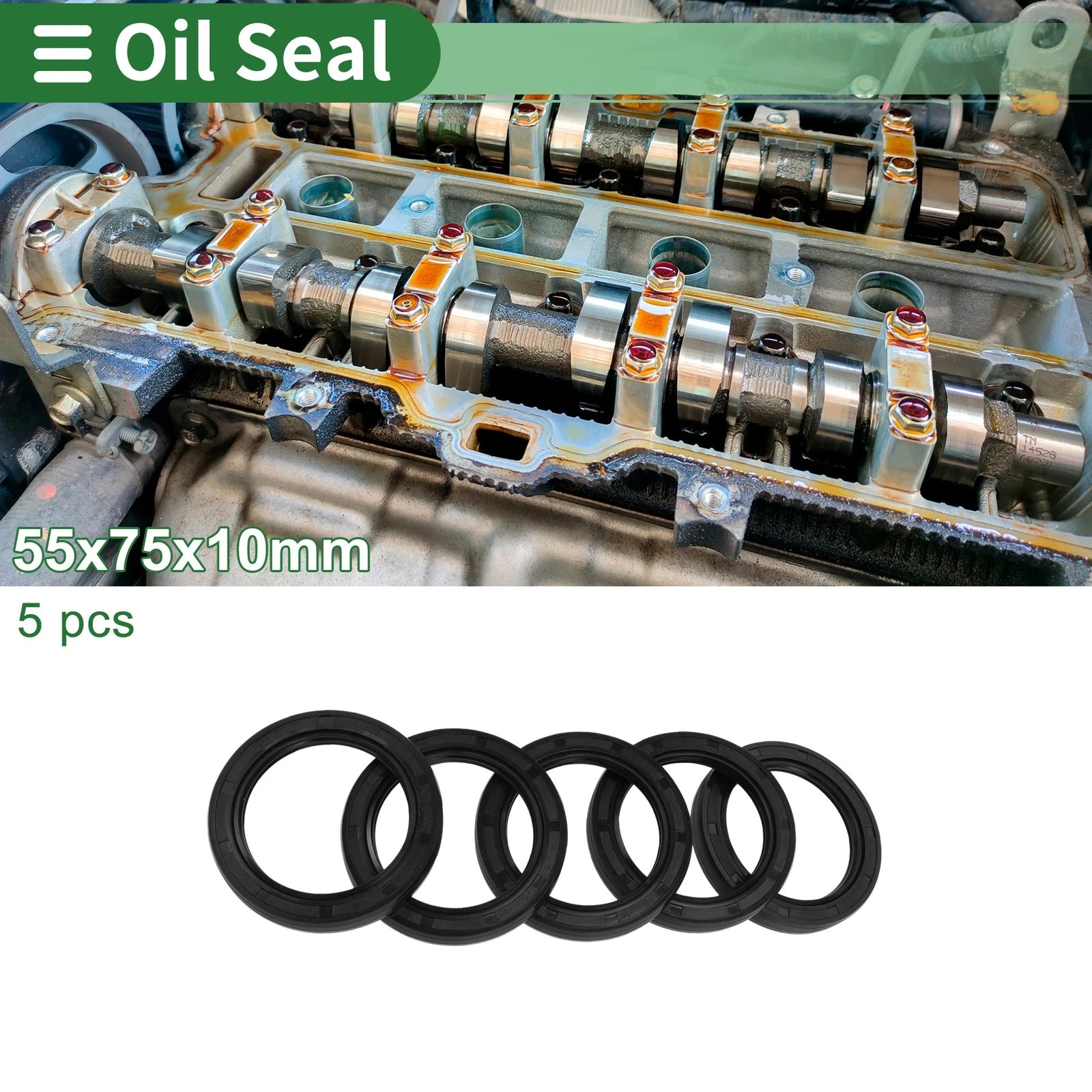Oil Seal   - NBR Rubber 55x75x10mm